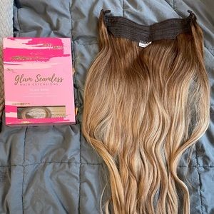 Glam Seamless Halo Extension Glam Band in Bahamian Balayage